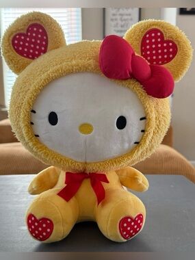 Hello Kitty Yellow Bear Costume Plush NWT Sanrio 2023